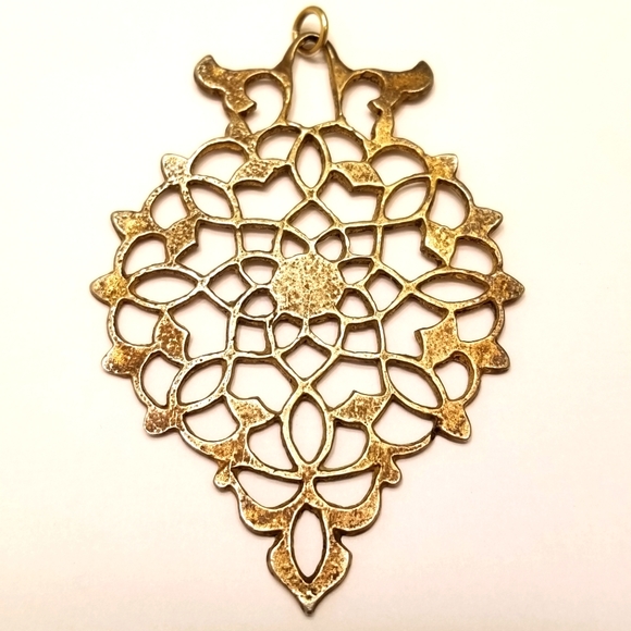 ✅#1129 Rare Vintage Sterling Silver Ornate Pendant - Picture 1 of 7